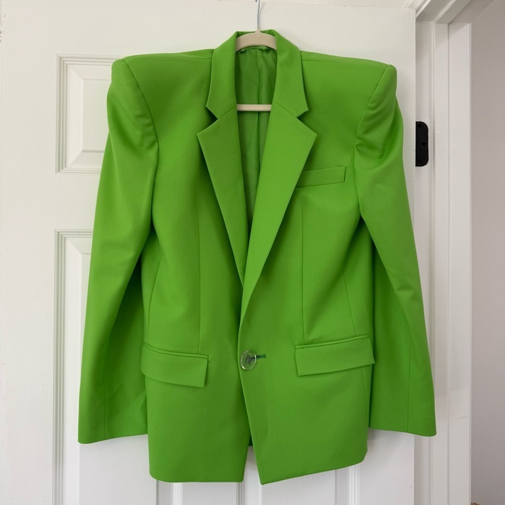 The Attico Neon Green Blazer - Picture 2 of 7